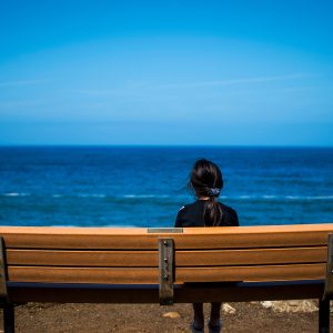 Enjoying the view at seaside